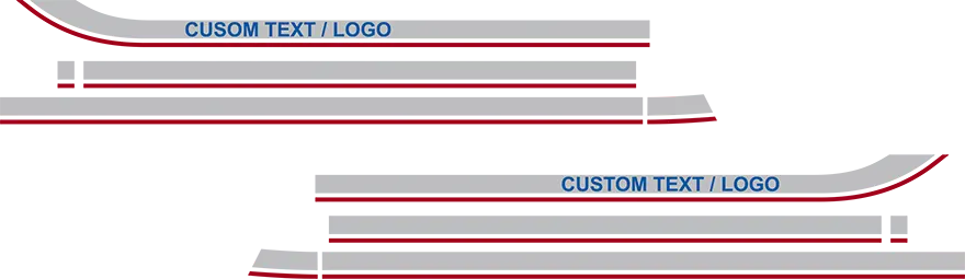 2018-2023 Wrangler JL JLU / Gladiator JT Upper Body Side Accent Stripes graphic design style 02 image.